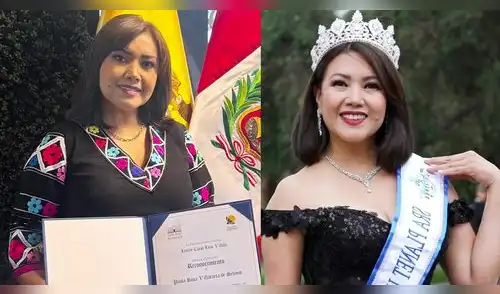 Paula Rosa Villacorta, señora Planet Universo Perú 2024, fue reconocida por parlamentaria andina. elpopular.pe