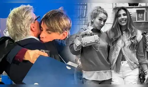 Federico Salazar se conmueve junto a su hijo. elpopular.pe