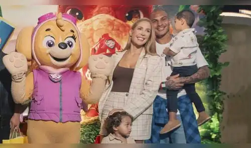 Paolo Guerrero y Ana Paula fueron a ver película Paw Patrol: La Dino Película. elpopular.pe