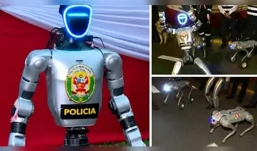 La PNP sorprende con robots que ayudarán en patrullajes, rescates y atención al ciudadano. elpopular.pe