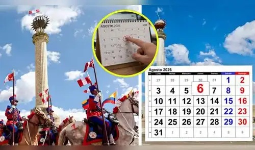 El jueves 6 de agosto será feriado nacional en Perú por la Batalla de Junín. Los próximos serán el 8 de octubre y el 1 de noviembre, entre otros. elpopular.pe