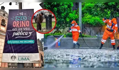 Más de 8000 litros de agua son utilizados diariamente para lavar y desinfectar las calles y espacios públicos usados como letrinas. elpopular.pe