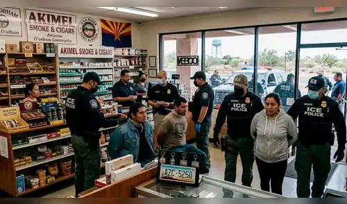 ICE detuvo a tres personas cuando compraban dentro de una tabaquería. elpopular.pe