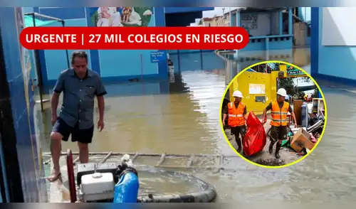 Cerca de la mitad de colegios públicos del país se encuentra en situación de vulnerabilidad. elpopular.pe