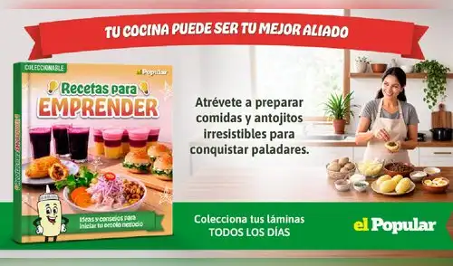 Coleccionable de láminas de recetas para iniciar un emprendimiento culinario desde casa. elpopular.pe