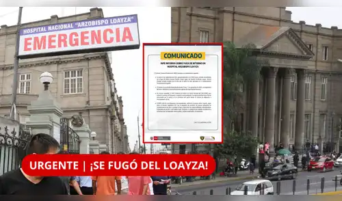 INPE informa sobre fuga de interno en hospital Arzobispo Loayza. elpopular.pe