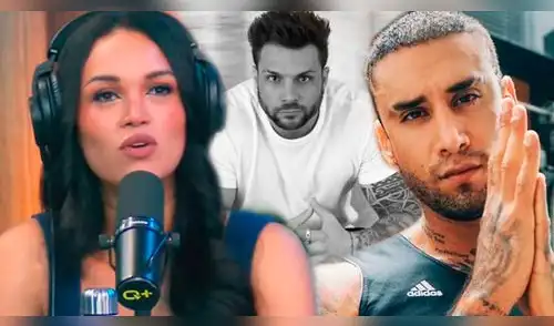 Angie Arizaga se muestra emocionada en podcast. elpopular.pe