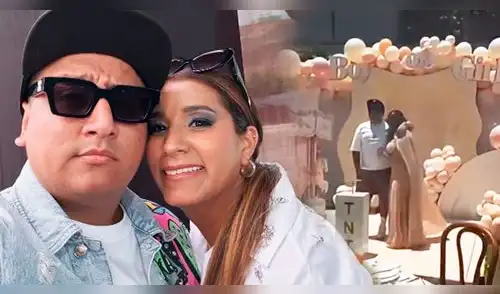 Jorge Luna y su esposa se emocionan en su Gender Reveal. elpopular.pe