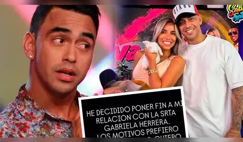 Diego Chávarri y Gabriela Herrera terminan su relación sentimental. elpopular.pe