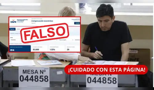 ONPE alerta sobre página falsa del pago de S/165 a miembros de mesa: consulta aquí el enlace oficial. elpopular.pe