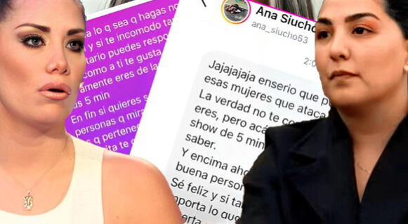 Ana Siucho y Grasse Becerra tienen fuerte enfrentamiento en redes sociales.