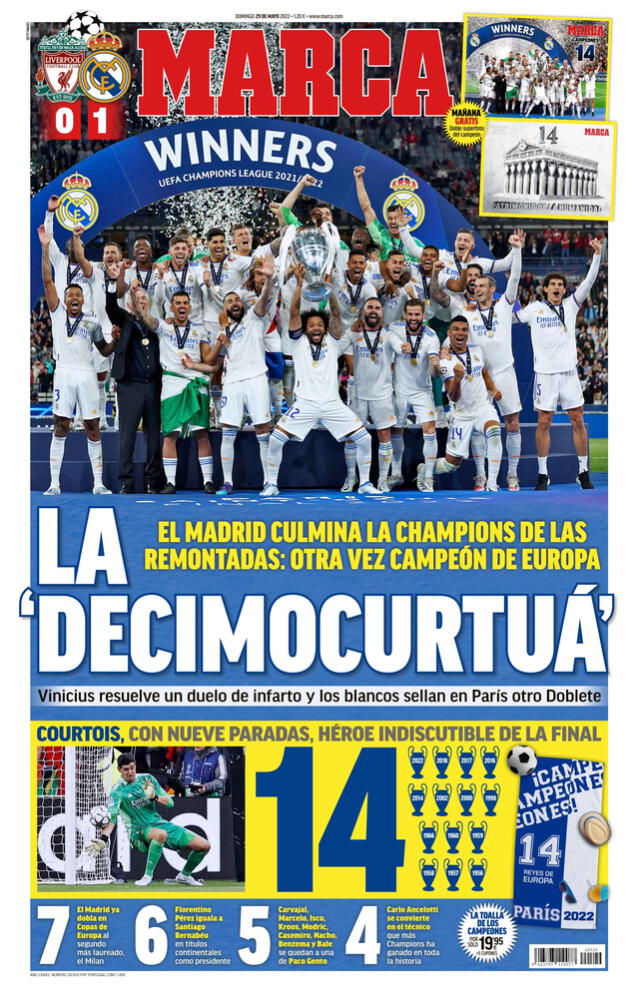La portada del Diario Marca que es viral en redes sociales. / FUENTE: Marca.   