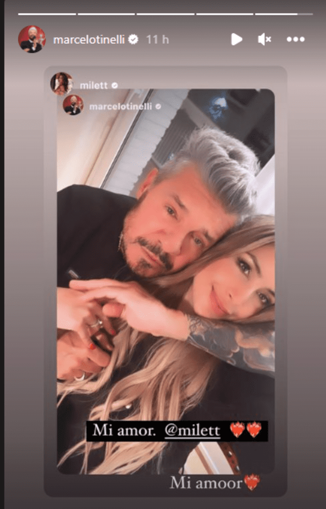 Milett Figueroa y Marcelo Tinelli dan a conocer sus románticos apodos en las redes sociales.