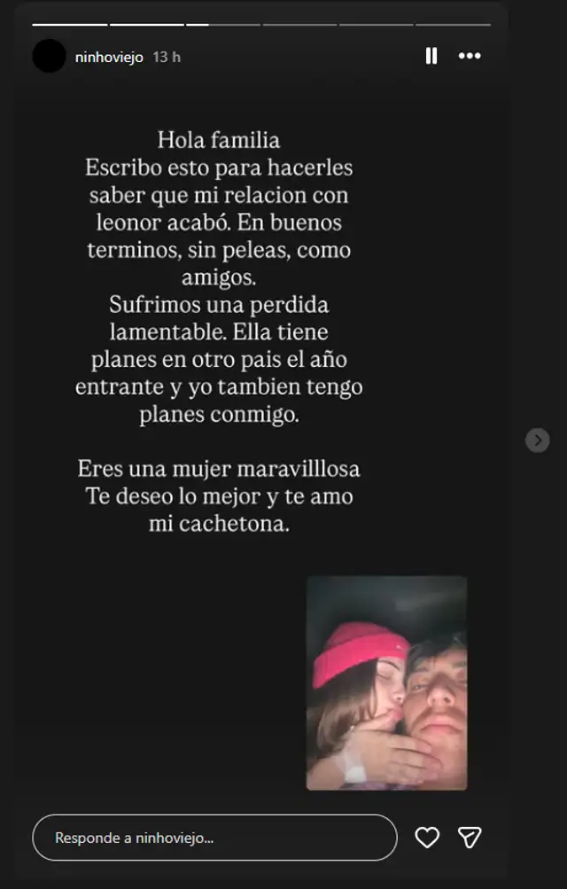 Influencer 'Niño viejo' anuncia la pérdida de su bebé. Foto: Instagram. Influencer 'Niño viejo' anuncia la pérdida de su bebé. Foto: Instagram.