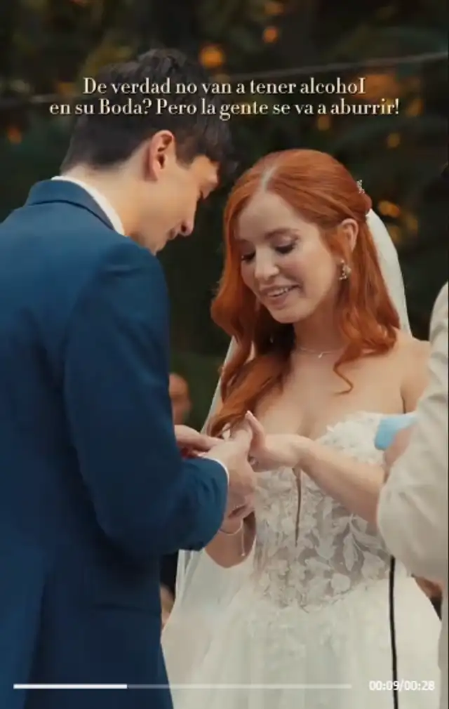 Influencer Victoria Dallier Azevedo confirmó que su boda no tuvo alcohol.