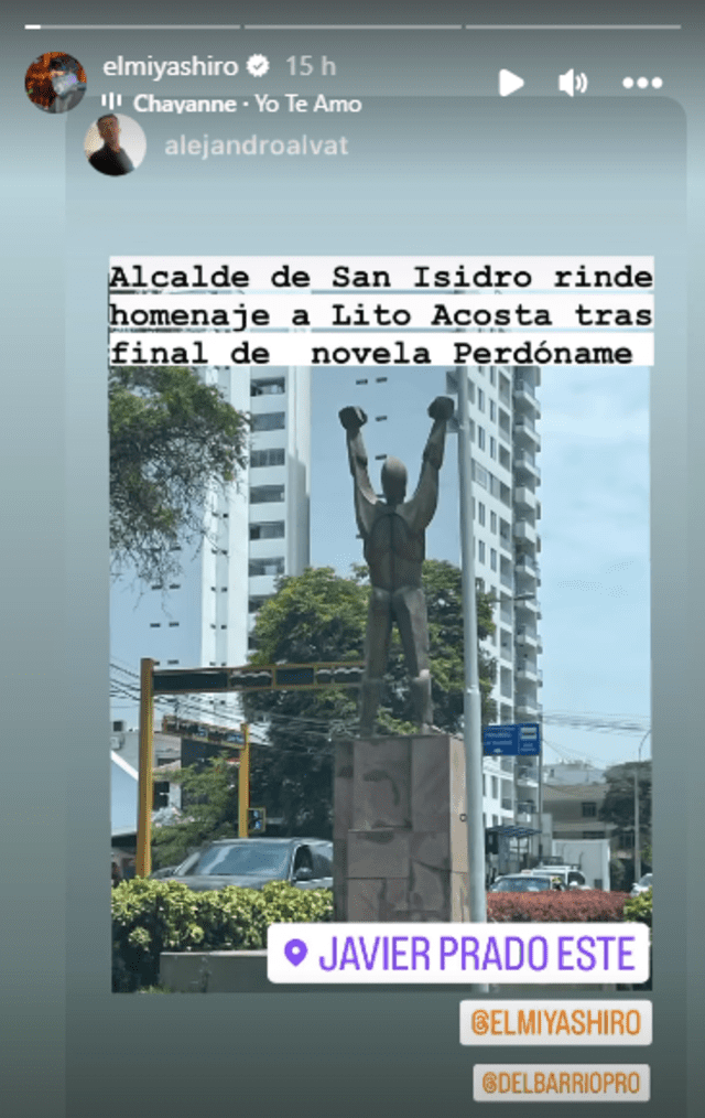 Aldo Miyashiro y la estatua que lo representaría por su participación en 