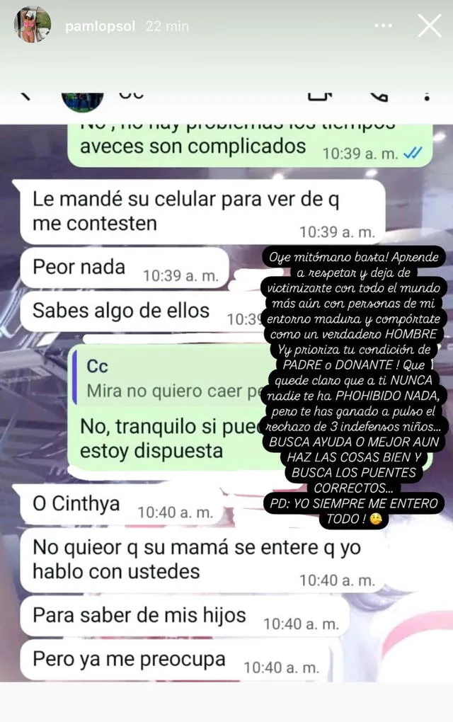 Pamela López arremete contra Christian Cueva. 