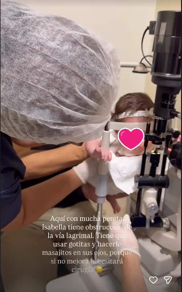 Alexandra Hörler cuenta que su bebé recién nacida tiene obstrucción de la vía lagrimal. Foto: Instagram. Alexandra Hörler cuenta que su bebé recién nacida tiene obstrucción de la vía lagrimal. Foto: Instagram.