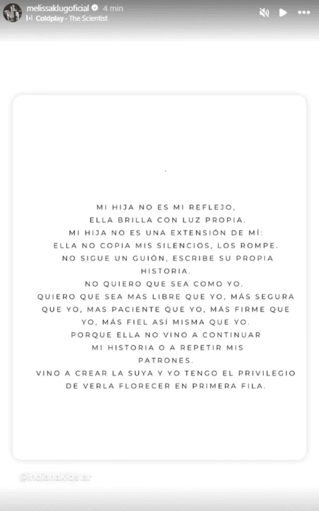 Melissa Klug habría enviado texto a Samahara Lobatón.