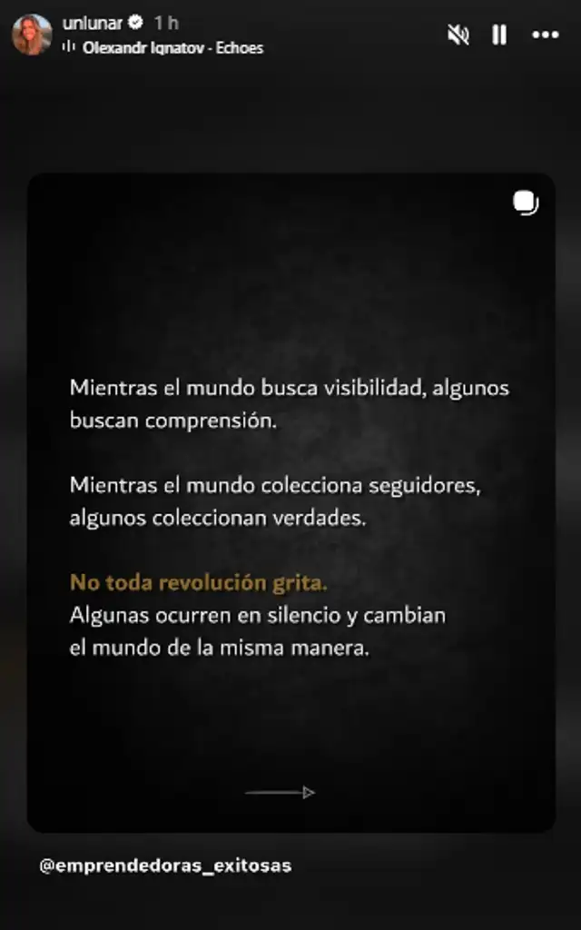 <em>Stephanie Cay</em>o se luce reflexiva. <em>Captura: Instagram</em>    