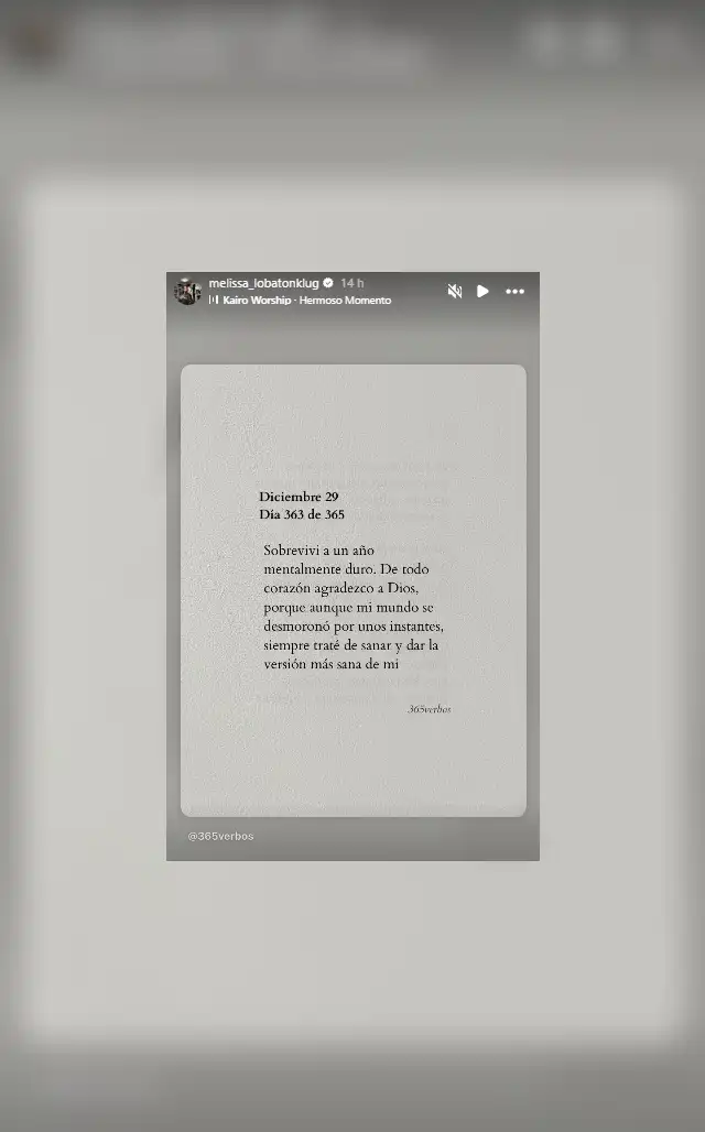 <em>Melissa Lobatón se mostró sensible en Instagram.</em> <em>Melissa Lobatón se mostró sensible en Instagram.</em>