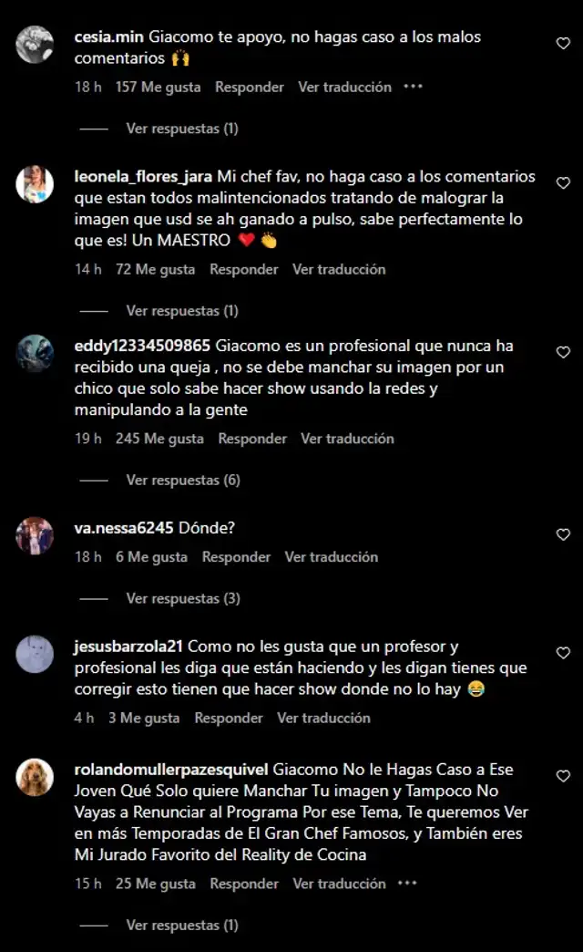 Giacomo Bocchio le da me gusta a críticas en contra de Josi Martínez