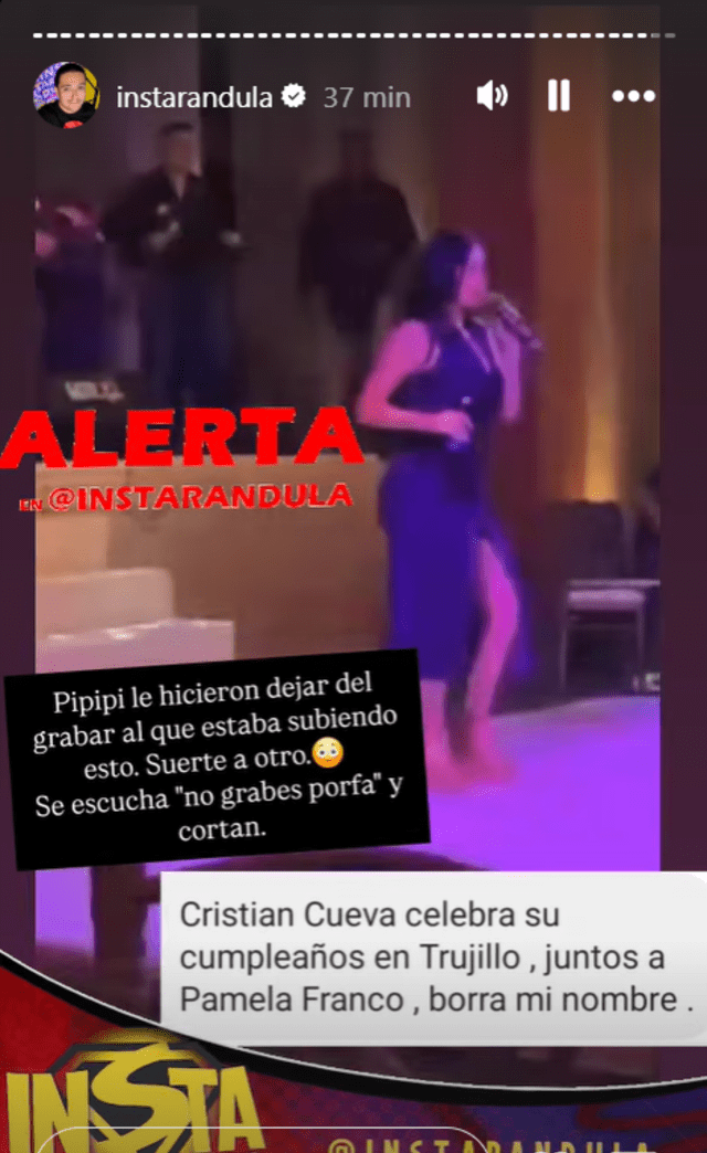 Pamela Franco celebra el cumpleaños de Christian Cueva.  