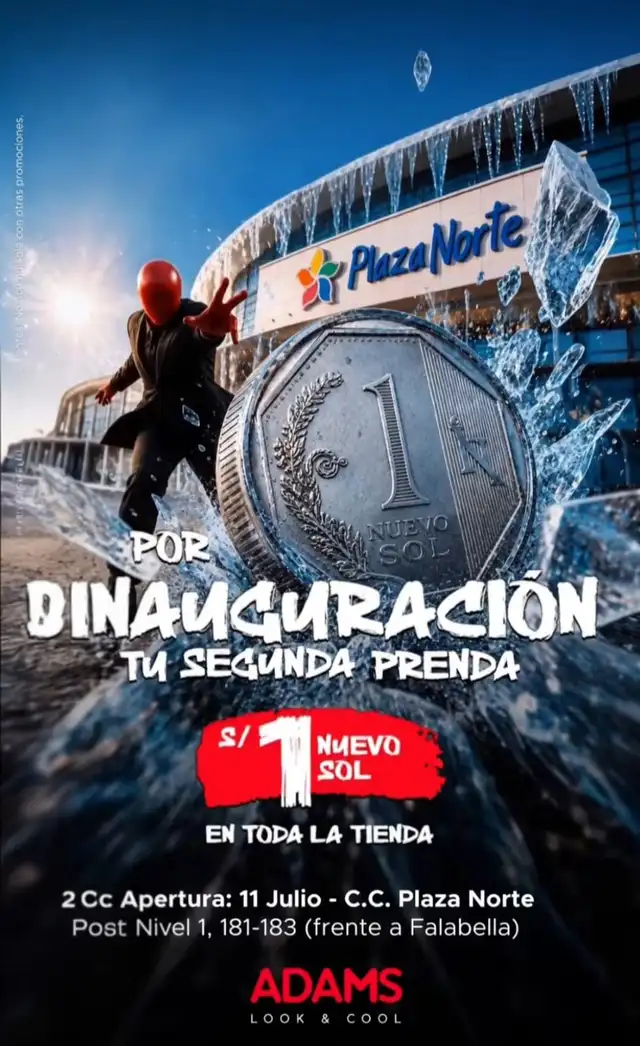 Tiendas Adams REMATA prendas a un SOL durante el sábado 11 de julio en su sede de Plaza Norte.