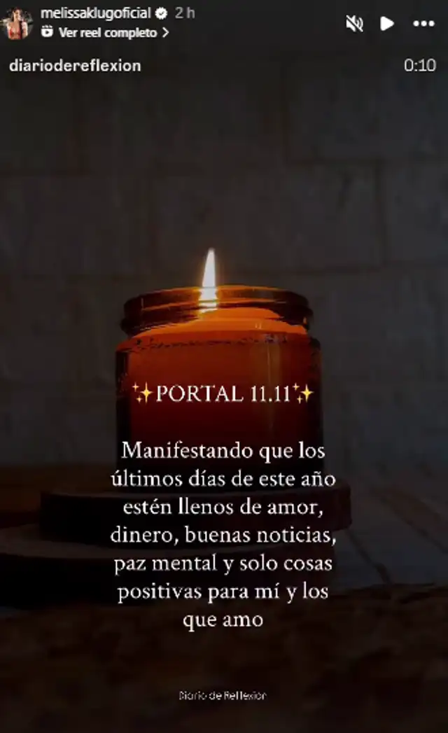 Melissa Klug se muestra sensible en publicación. 