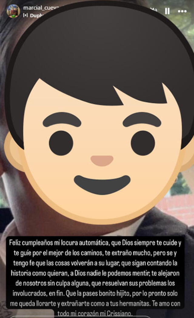 Marcial Cueva le dedicó sensible mensaje de cumpleaños a hijo de Christian Cueva. Marcial Cueva le dedicó sensible mensaje de cumpleaños a hijo de Christian Cueva.
