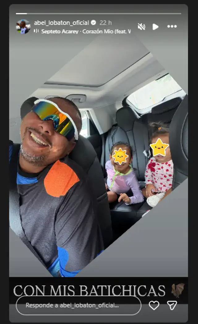Abel se luce con hijas de Samahara Lobatón. Foto: Instagram.   