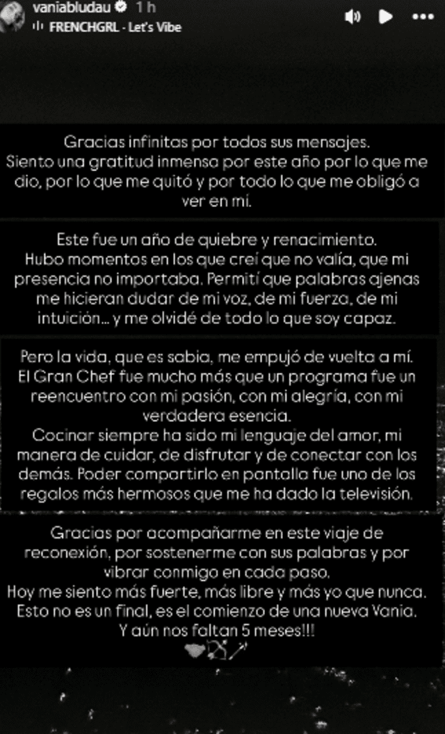 Vania Bludau se sincera con sus fans.