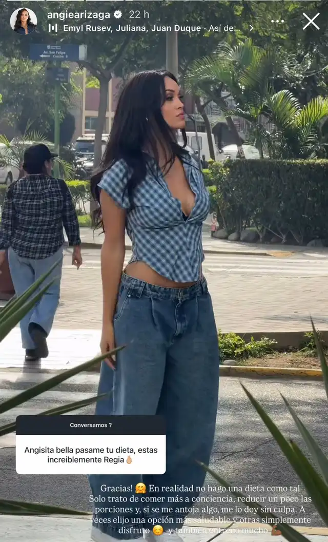 Angie Arizaga se sincera sobre cómo se cuida físicamente.