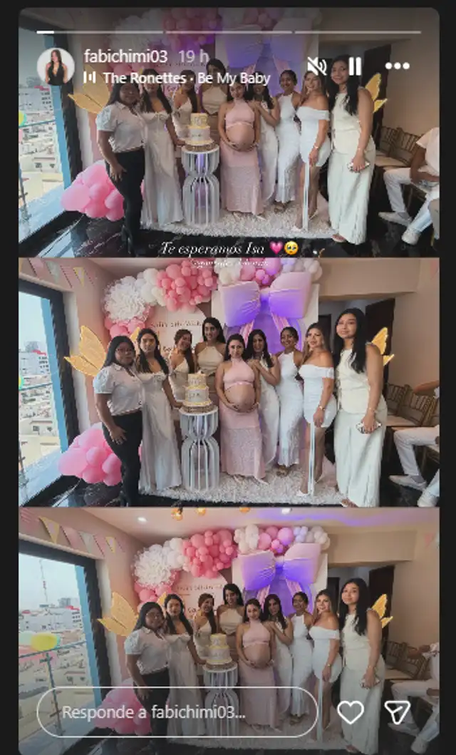 Hija de Pamela López comparte fotografía celebrando un baby shower.