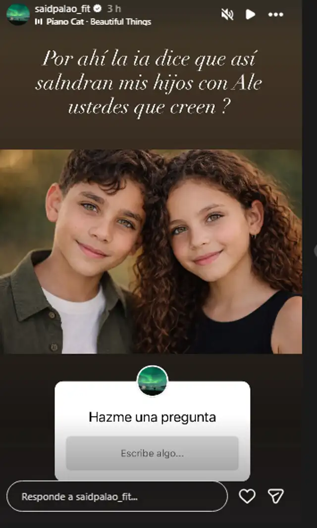 <em>Said Palao entusiasmado por ser padre con Alejandra Baigorria. Captura: Instagram</em>   