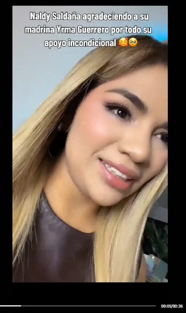 Naldy Saldaña agradece apoyo de Yrma Guerrero. Naldy Saldaña agradece apoyo de Yrma Guerrero.