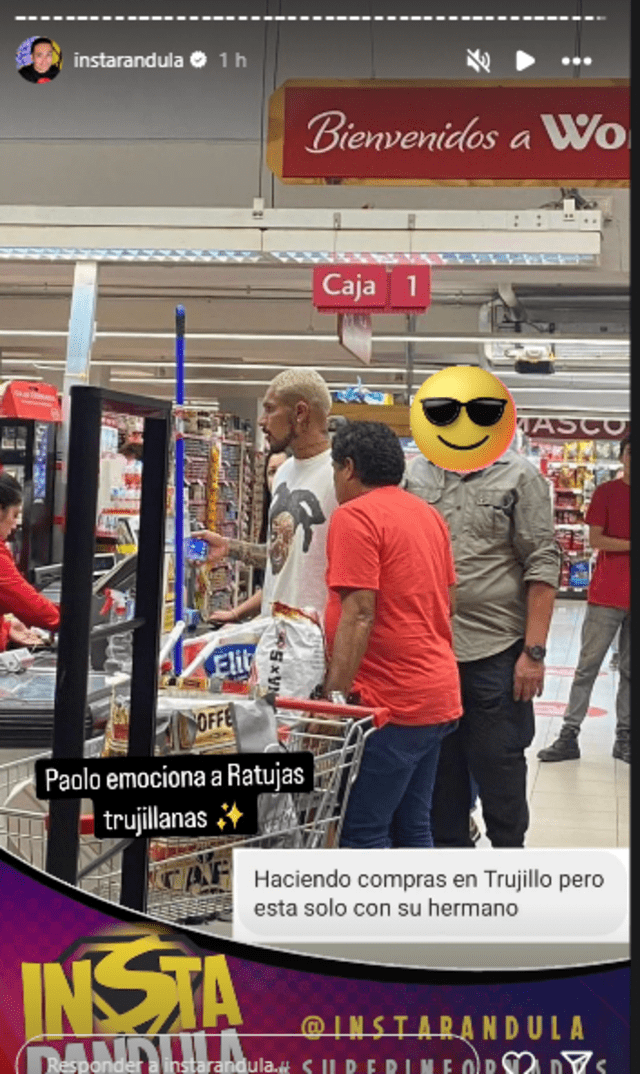  Paolo Guerrero haciendo compras en Trujillo.