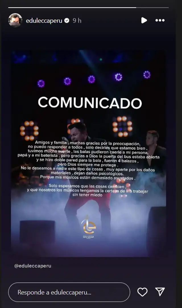 Exintegrante de 'Grupo 5' sufrió fuerte atentado en bus de su orquesta Exintegrante de 'Grupo 5' sufrió fuerte atentado en bus de su orquesta