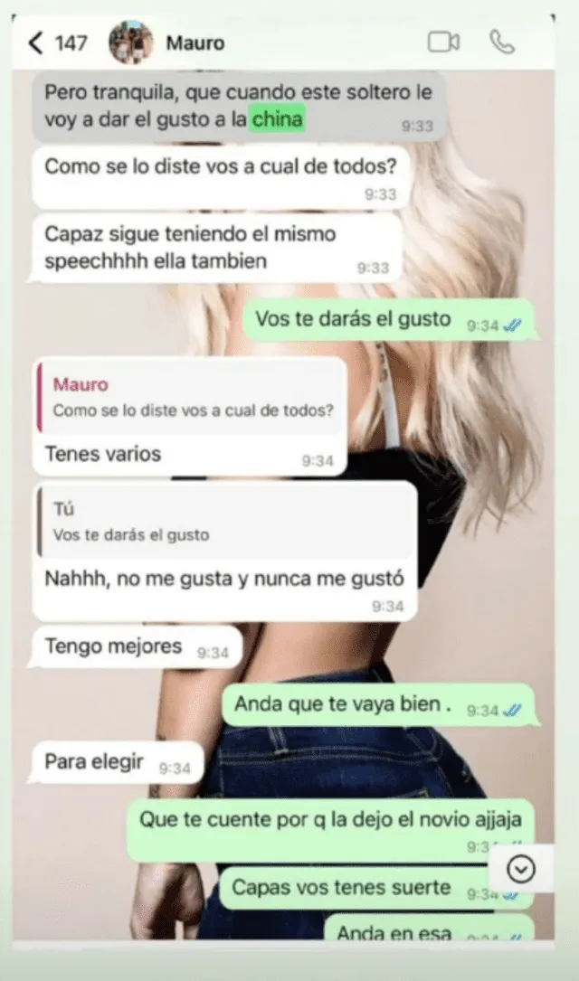  <strong>Los chats de Wanda Nara con Mauro Icardi hablando sobre la China Suárez.</strong>   