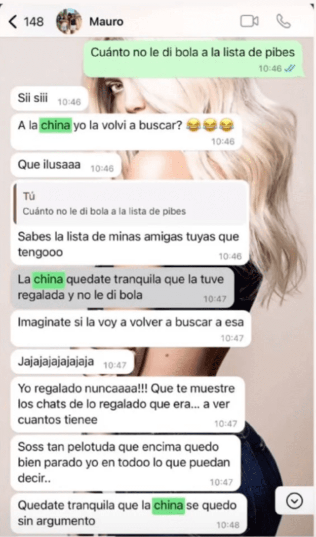  <strong>Los chats de Wanda Nara con Mauro Icardi hablando sobre la China Suárez.</strong>   