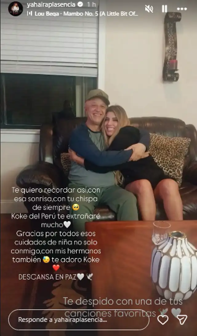 Yahaira Plasencia se despide de su ser querido tras su fallecimiento.