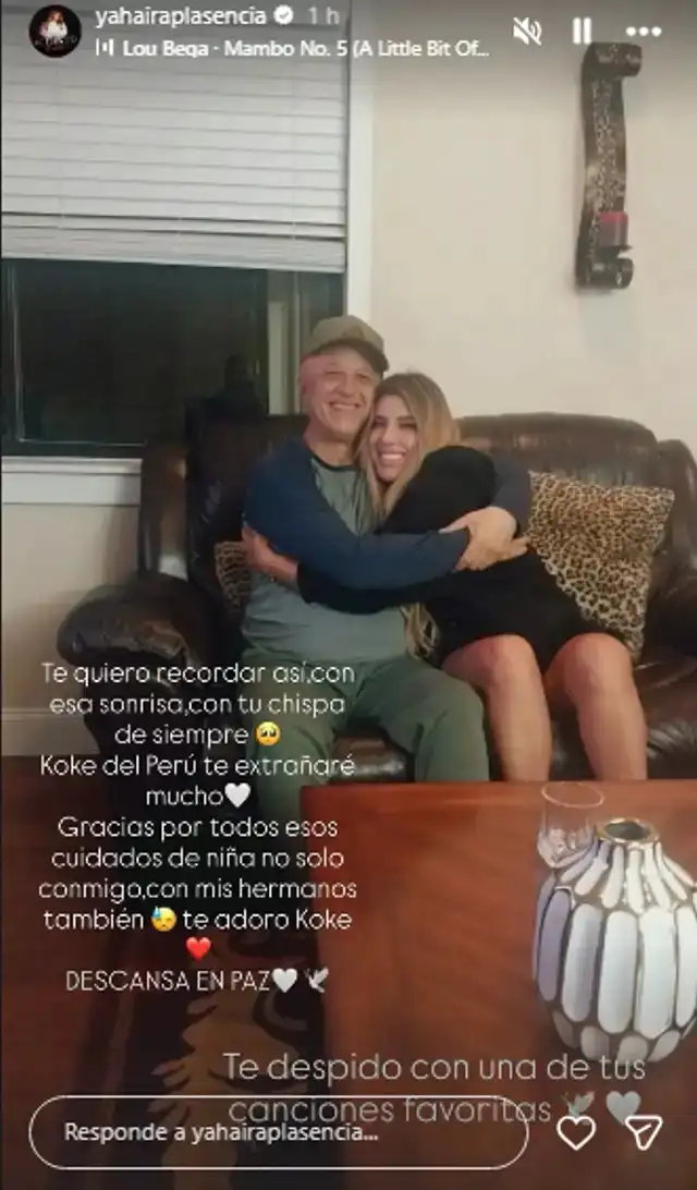 Yahaira Plasencia se despide de su ser querido tras su fallecimiento.  