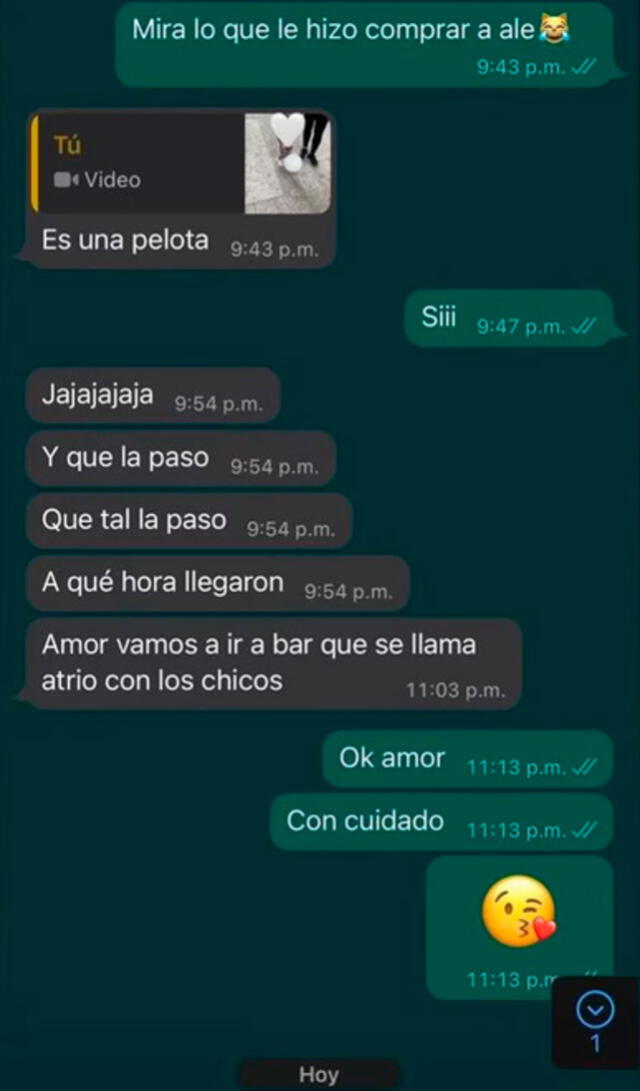 Chat de Ana Siucho y Edison Flores tras ampay. Foto: Difusión.   