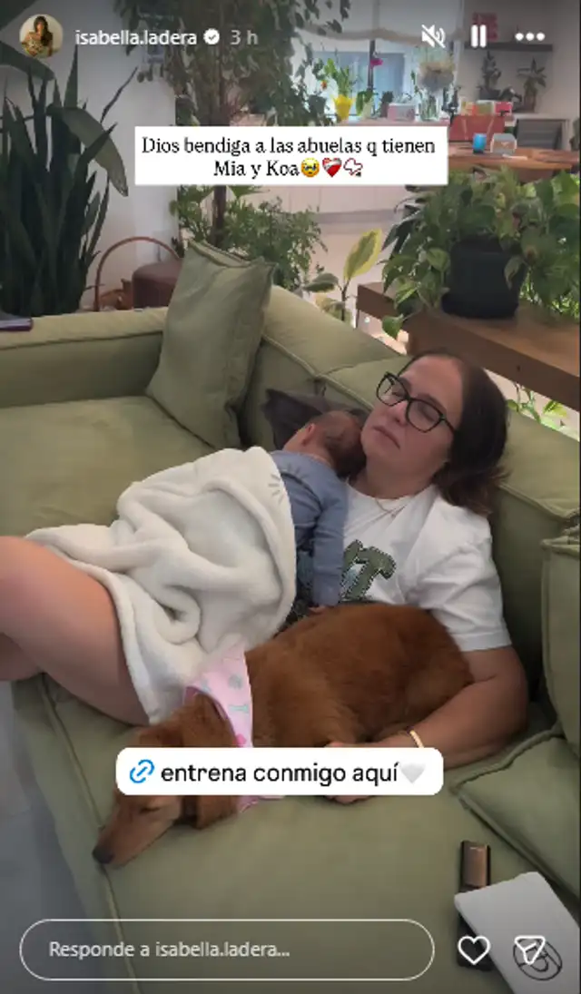 Isabella Ladera se muestra agradecida con las abuelas de sus dos hijos.