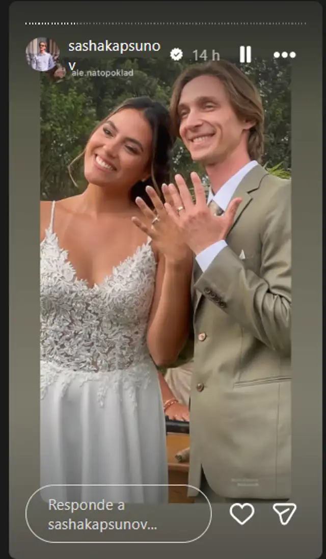 Sasha Kapsunov se casó en una emotiva ceremonia tras 14 años de romance con Jocelyne Galarreta.