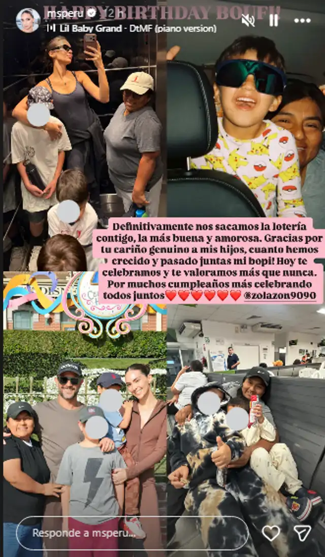 Natalie Vértiz se muestra emocionada por el santo de su trabajadora del hogar.