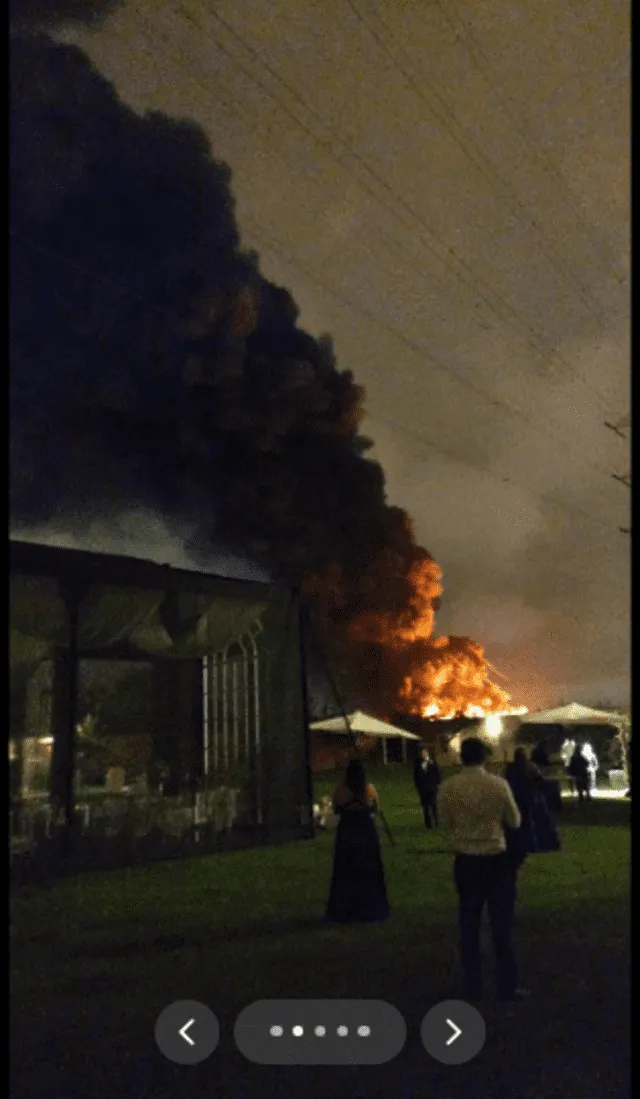 Boda en Lurín cancelada por incendio.  