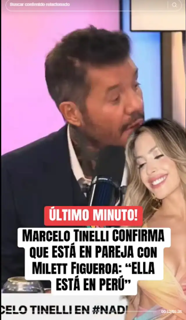 Marcelo Tinelli confirma relación con Milett Figueroa.