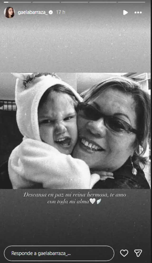 Gaela Barraza despide a su fallecida abuelita.