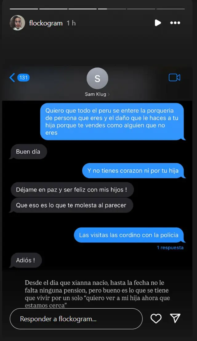 Filtran chats de Samahara Lobatón EXPLOTANDO contra Youna tras mandar a su hija a colegio de EE.UU